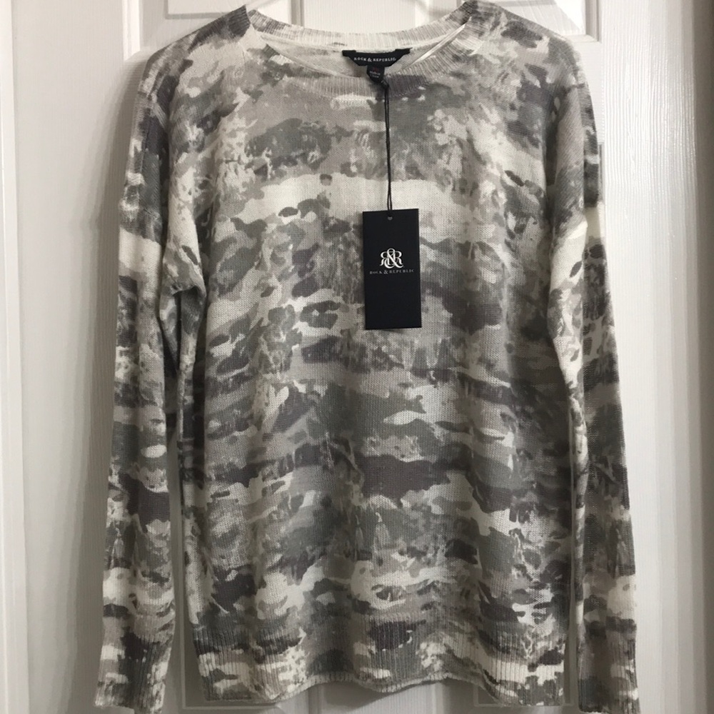 Rock & Republic Camouflaged Sweater